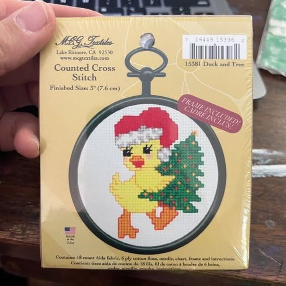 M.C.G. Textiles Counted Cross Stitch Kit - Duck and Tree